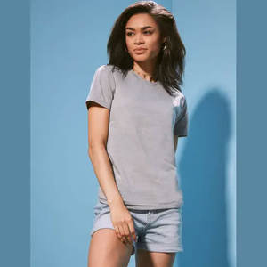 Camiseta de manga corta Premium de siguiente nivel, de cuello redondo Camiseta básica lisa, camiseta de verano de algodón liso - Product Image 6