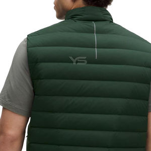 Chaqueta de burbujas de lana sin mangas informal con estampado de logotipo personalizado para hombre, impermeable, transpirable, con cierre de cremallera, talla grande - Product Image 6