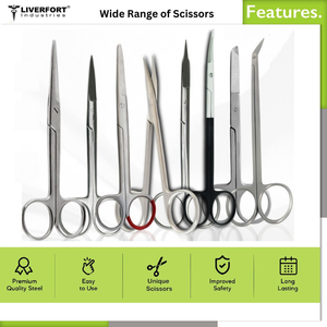 Mango de cinta Tijeras Iris, T.C Insertar Inoxidable Quirúrgico Doblada Oftálmica, cirugía plástica, rinoplastia Tijera Autoclavable CE - Product Image 2