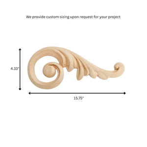 Apliques Decorativos de Madera Maciza para Interiores Elegantes y Atemporales, Adornos de Madera para Gabinetes, Apliques Tallados para Muebles - Product Image 2