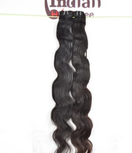 Extensions de cheveux humains vierges bruts indiens non traités, lots de cheveux Bodywave couleur naturelle, ondulations profondes lâches, tissées à la machine au Vietnam, extensions à bandes adhésives - Product Image 2