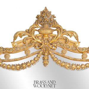 Marco de Espejo de Latón Ornamentado de Lujo, Espejo de Pared Clásico - Product Image 3