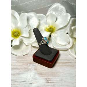 Navajo-<b>Crafted</b> Golden Hill Turquoise & Sterling Silver Ring Size 7.5 Cultural Collectible Jewelry - Product Image 2