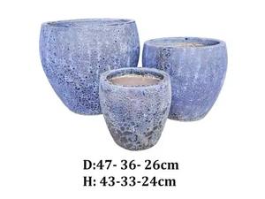 Macetas de cerámica envejecidas Atlantis grandes, macetas decorativas de arcilla rústica para plantas de exterior e interior - Product Image 4