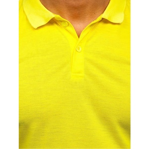 Polos de golf en polyester à motif solide et à séchage rapide pour hommes, tissu tricoté, promotion, prix bon marché, coton pour polos - Product Image 4