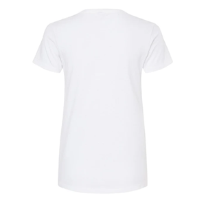 Camiseta informal bordada personalizada para mujer, 100% algodón peinado, cuello redondo de peso pesado Premium, logotipo en la manga, tallas y colores - Product Image 3