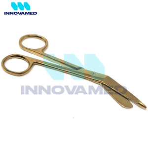 Tijeras para Vendas Lister de Acero Inoxidable de Alta Calidad, Color Dorado, Manuales, Resistentes, Anticorrosión, con Bordes Afilados, para Hospitales - Product Image 1