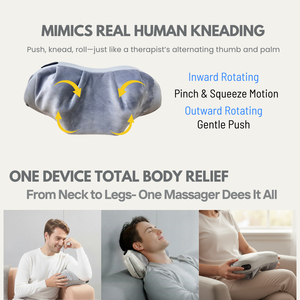 Masseur intelligent sans fil 4D pour le cou et les épaules, massage profond des tissus, pétrissage Shiatsu, coussin chauffant pour la relaxation et la gestion de la douleur - Product Image 4