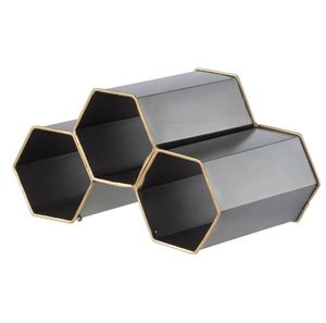 Porte-bouteilles de vin en métal sur pied pour cuisine décoration de la maison table à manger champagne vin présentoir support bar - Product Image 5