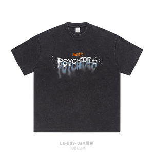 Nouveau style été, polyester/coton lourd, séchage rapide, respirant, impression DTG, délavage à l'acide, coupe ajustée, streetwear - Product Image 2