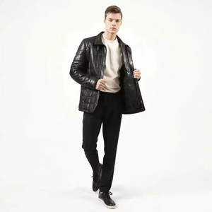 Chaqueta de Cuero Vacuno Genuino de Primera Calidad para Hombre, Chaqueta de Cuero Personalizada de Último Estilo, Precios al por Mayor - Product Image 6