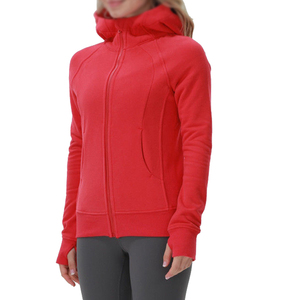 Otoño Invierno mujer damas mujeres grueso zip up deportes entrenamiento ejercicio entrenamiento correr Atlético fitness yoga jaket sudaderas con capucha - Product Image 5
