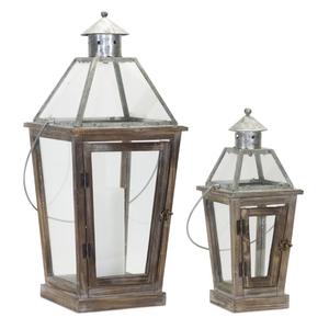 Handmade Wooden Customized Design <b>Lantern</b> <b>Set</b> of Two Best Wholesale Price Selling Indian Wooden <b>Lantern</b> With Natural Polished - Product Image 4
