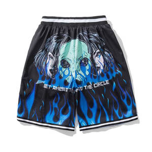 Short de basket-ball double couche pour homme High Street Sports Running Gym Wear Logo personnalisé Motif solide Tissu en toile Taille élastique - Product Image 6