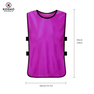 Gilet d'entraînement réversible de football et de football 100% polyester personnalisable bavoirs d'entraînement pour jeunes et adultes Logo personnalisé équipement de sport - Product Image 3