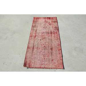 พรมตุรกีขนาดเล็ก 2.3x5 ฟุต พรมวินเทจ พรมลายพรางสีแดง - Product Image 1