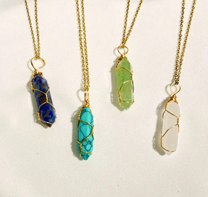 Colliers en cristal pierres de guérison pendentif spirituel chaîne réglable collier en cristal naturel pour femmes filles - Product Image 4