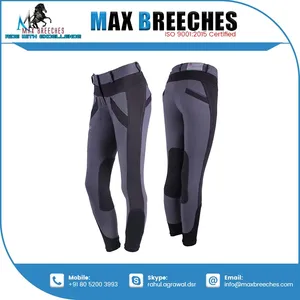 Culotte d'équitation imprimée avec logo personnalisé de haute qualité Patch confortable au genou en nylon et silicone Caractéristiques de protection en polyester de qualité pour - Product Image 6