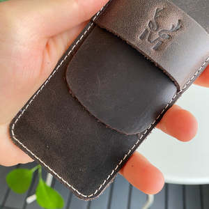 Zey-Portalápices de cuero genuino, caja de lápices - Product Image 6