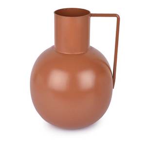 Vase à fleurs en métal de fer de forme Surahi avec finition en terre cuite pour la maison salon bureau décor de table Vase à fleurs - Product Image 3