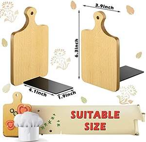 Serre-livres en bois cuisine livre de cuisine serre-livres qualité planche à découper décoratif en bois serre-livres pour bureau fichiers Magazine cuisine - Product Image 2