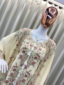 <b>KURTA</b> PLAZO PAIR SHRUGE THERR PIECE Floral Regular Natural Waistline Vintage Design Modern Party <b>Women's</b> ZAIN EXPORTS Quick Dry - Product Image 3