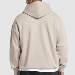 Sudaderas con capucha personalizadas para hombre caída hombro peso pesado alta calidad casual hombres Sudadera con capucha de gran tamaño 100% algodón pullover sudaderas con capucha - Product Image 4