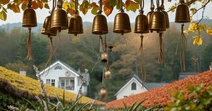 Elegant 4 Cluster Shape Wind Chimes Indoor Outdoor Wedding Home Decor Handmade Metal Hanging <b>Bells</b> Rope Creative Novelty for - Product Image 2