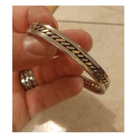 Bracelet Magnétique de Santé en Cuivre Pur à 99,95% Style Antique Moderne, Plaqué pour l'Arthrite, Forme Personnalisée, Métal de Collection Artistique