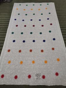 Hijab islamique en coton et voile de polyester, broderie florale en strass blanc pur, respirant, mode estivale, 12 couleurs - Product Image 3