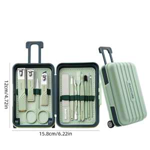 Haute Qualité Portable En Acier Inoxydable Manucure Pédicure Ensemble 12PC Y Compris Pince À Ongles Coupe-Ongles Nouvelle Mode Luxueux Nourrissons - Product Image 4