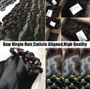 Extensiones brasileño de cabello rizado recto preconsolidado virgen crudo CuticleAligned Natural Deep Wave Hair Bundles Indian Remy Hair Bundles India - Product Image 3