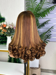 Perruque bouclée 100% cheveux humains naturels haute densité SDD 5*5 avec dentelle frontale - Product Image 4