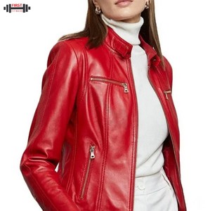 2025 High Premium Modern Design <b>Women</b> Original Pure Leather <b>Jackets</b> <b>Women</b> Genuine Sheepskin Leather <b>Jacket</b> Custom Leather Ladies - Product Image 6