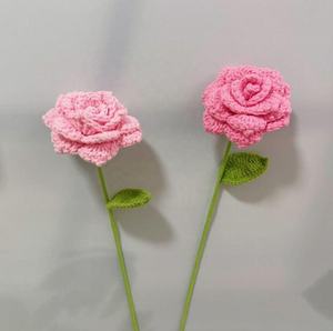Flores de Ganchillo Creativas Hechas a Mano, Estilo Rosa Francesa, Producto Terminado, Venta al Por Mayor Directo de Fábrica - Product Image 3