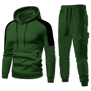 Conjunto Deportivo Informal con Capucha para Hombre, Talla Grande, Sudadera de Manga Larga, 100% Algodón, Ropa Deportiva para Correr, para Invierno - Product Image 1