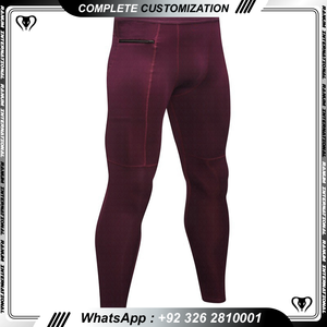 Polainas de compresión de algodón sublimadas personalizadas al por mayor para MMA BJJ gimnasio correr-Cierre de cintura elástica tela impresa - Product Image 3