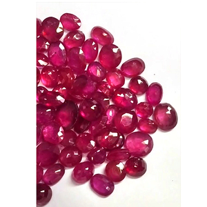 Voir l'offre 80 pcs Bangkok Verre Rempli Rubis 12mm à 16mm Ovale Facette 432 cts Lot Iroc Ventes Rubis Coupe Lâche Gemme pour Bijoux - Product Image 5