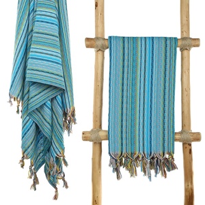 Serviettes de plage colorées Pestemal avec logo impression personnalisée sans sable 100% coton serviettes turques ensembles de serviettes de bain de luxe pour hôtel - Product Image 1