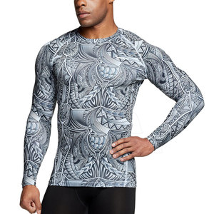 Camiseta de Compresión de Manga Larga para Hombre, Cuello Redondo, Transpirable, Antibacteriana, de Secado Rápido y Ecológica, de Última Tendencia - Product Image 3