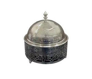 <b>Insulated</b> Stainless Steel Hammered Casserole with Gold Handles and Flower Top Ideal for Wedding Food <b>Serving</b> - Product Image 4