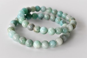 Top Selling 8mm Amazonite Round Gemstone Beaded <b>Bracelet</b> Natural <b>Healing</b> Crystal For Meditation Jewelry Fashion at Wholesale - Product Image 2