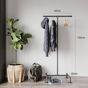 GQA68032 Double-Tiered Steel Clothes Rack <b>Standing</b> Type Clothing Organizer for Wardrobe & Kitchen for Bags & Shoes - Product Image 4