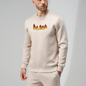 Sweat à capuche d'hiver de haute qualité pour homme, logo personnalisé imprimé, molleton de coton épais, coupe oversize avec broderie - Product Image 1