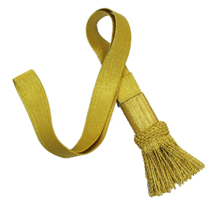 Nœud d'épée en or rouge de Singapour pour la décoration d'épée de cérémonie en fil métallique et frange ronpex - Product Image 1