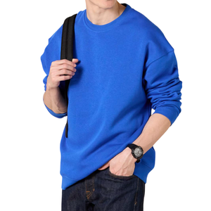 Sudadera de tela deportiva suave de peso pesado de diseño único para hombres sudadera transpirable de mezcla de algodón básico para hombres - Product Image 3