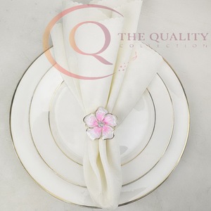 Anneaux de serviette en métal de qualité supérieure, écologiques, pour tables de mariage modernes, hôtellerie professionnelle - Product Image 4