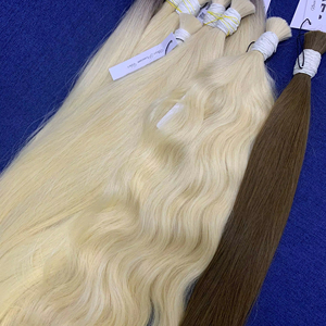 Precio al por mayor Extensiones de cabello a granel Cabello humano vietnamita Double Drown 100 gramos Colores oscuros 28 pulgadas - Product Image 1