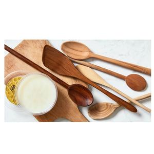 Juego de Utensilios de Cocina de Madera Saludables, 6 Cucharas de Madera para Cocinar, Juego de Utensilios de Cocina de Madera Dura Natural Antiadherente - Product Image 2