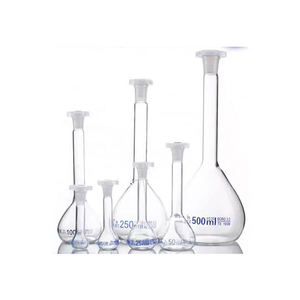 Matraz volumétrico de vidrio de borosilicato de calidad superior para uso en laboratorio Rendimiento confiable para pruebas al por mayor - Product Image 1